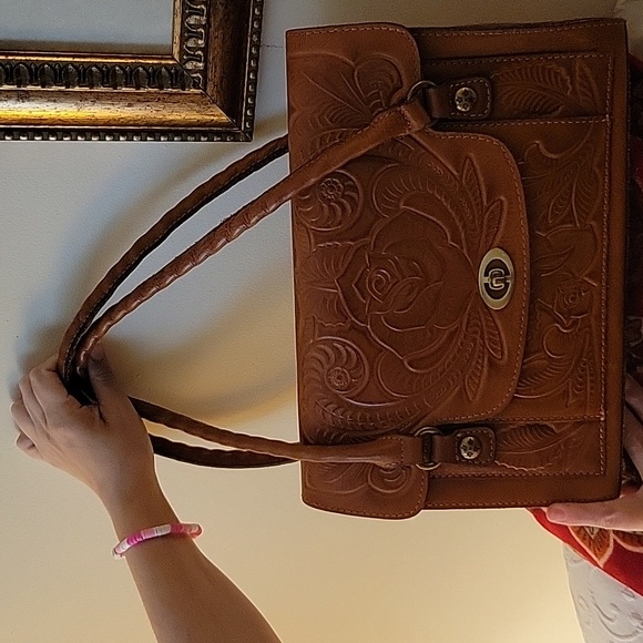 Patricia Nash Leather Satchel - Picture 1 of 9